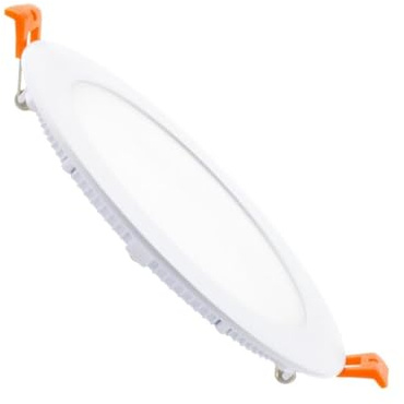 LEDKIA LED Einbaustrahler flach 6W Rund SuperSlim Schnitt Ø 105 mm 3000K Wa