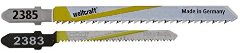 wolfcraft 2383100 Lames de Scie Sauteuse Hcs, Multicolore, Set de 5 Pièces