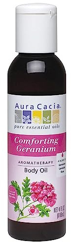 Aromatherapy Body Oil - Comforting Geranium 4 fl Ounce (118 ml) Liquid