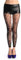 LissKiss Rounded Pearl Flowers With Lace Trim Footless Fishnet - Noir Opaque Sans Pieds Résille Taille Unique (34-42)