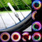 2 x Bicycle Bike Wheel Tire Valve Cap Spoke Neon 5 LED Flash Lights Lamp By Bestbuy66