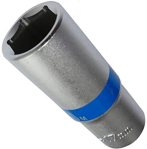 AERZETIX: Douille de vissage 3/8 6 pans 17mm longue profonde rallongée haute qualité professionnelle en acier CrV