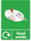 WRAP Recycling Signs - Self Adhesive Vinyl Sticker for Good Recycling - Recycle Now Signs, 200 x 60mm - Conforms to BS EN ISO 7010 Standards (Food Waste, A5-210x148mm)