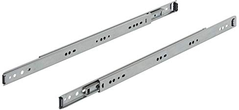 Gedotec Kugelführung Metall Schubladen-Schiene Vollauszug Teleskopschiene ACCURIDE 2601 für Küchen-Schrank | Länge 550 mm | Tragkraft bis 30 kg | Stahl verzinkt | 1 Paar - Auszüge für Holz-Schubkästen