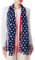 iB-iP Femme Grand Foulard Élégant Imprimé Drapeau Américain Mode, Taille: Taille unique, Marine