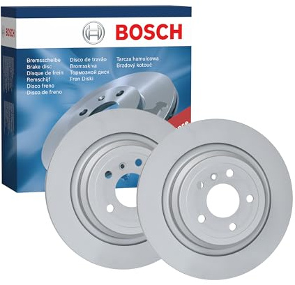 Bosch BD2431 Brake Disc Set - 325 mm Solid High-Carbon Discs - Rear Axle - ECE-R90 Certified - Great Cooling and Advanced Corrosion Protection - 1 Set of 2 Discs