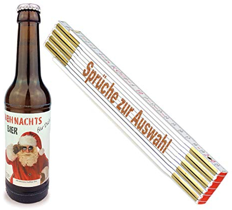 Weihnachten/Geschenk/Männer/Bier/Zollstock/Handwerker/Nikolaus, Sprüche Zollstock:Bester Papa