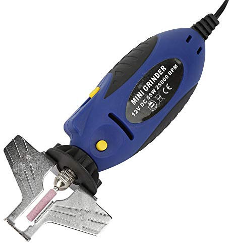 Jingyi Amoladora de Cadena de Motosierra, afilador de Motosierra eléctrica de 12 V Mini Amoladora de Sierra de Cadena Máquinas de rectificado al Aire Libre