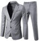 Allthemen Abito da Uomo 2 Pezzi Completo da Sposa Slim Fit a Due Bottoni Abiti da Lavoro Blazer Giacche Casual Pantaloni Grigio Chiaro XL