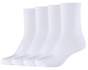 s.Oliver Damen Socken 4er Pack 39/42 white