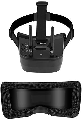 Germerse FPV-Brille, FPV-RC-Drohnenbrille, 5.8G 40-Kanal-RC-FPV-Brille 1200-mAh-Batterie FPV-Brille für FPV-Quadcopter-Drohnen