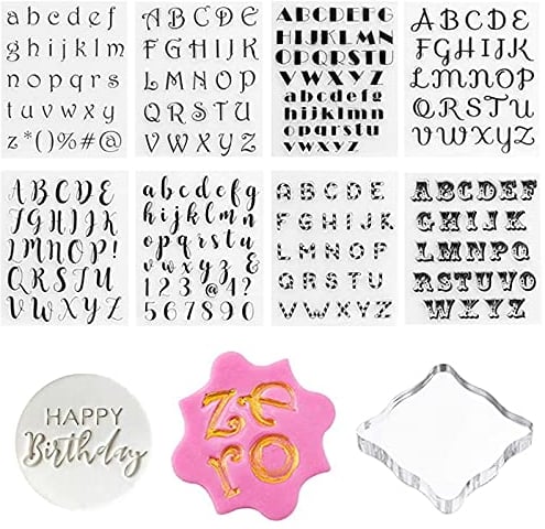 Pack of 9 Alphabet Cake Stamp Tools Fondant Cookie Biscuit Moulds