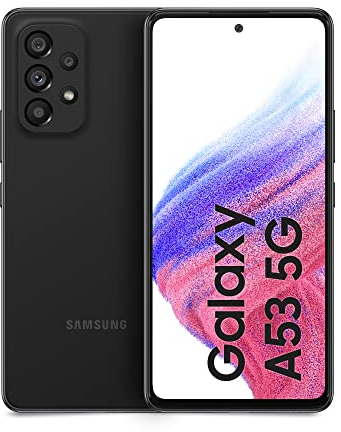 Samsung Galaxy A53 5G Smartphone Android, Display Infinity-O FHD+ Super AMOLED 6.5”, 8GB RAM e 256GB di memoria interna espandibile, Batteria 5.000 mAh, Awesome Black (Versione Italiana)