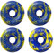 Spitfire Skateboard-Rollen 54mm Swirled Classic F4 99A gelb/blau