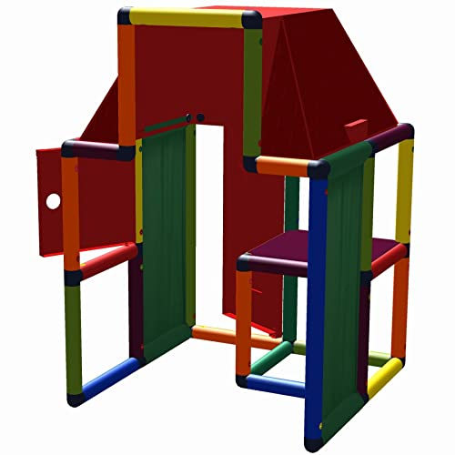 Move and stic Spielhaus Luke Kletterhaus Versteck mit festen Dach, Fenster und Tür Multicolor 6508