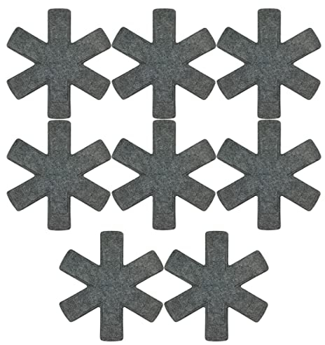 XPEX Paquete de 8 Tapas para ollas, Tapas para ollas, Protectores para ollas y sartenes para ollas y sartenes antiadherentes de Acero Inoxidable y cerámica