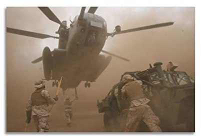 KYNA Hubschrauber-Poster Sikorsky CH-53 Meerestengst Poster Dekorative Malerei Leinwand Wandposter und Kunstbild Druck Moderne Familie Schlafzimmer Dekor Poster 30 x 45 cm