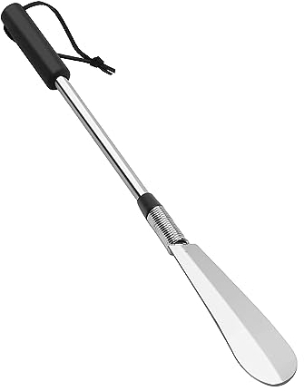 Naapesi Schuhlöffel Edelstahl Ausziehbarer, Teleskopisch 42cm~77,5cm, Tragbare Schuhanzieher Ausziehbar und Zusammenklappbar Teleskop-Federschuhlöffel, Shoehorn Schuh Anziehhilfe