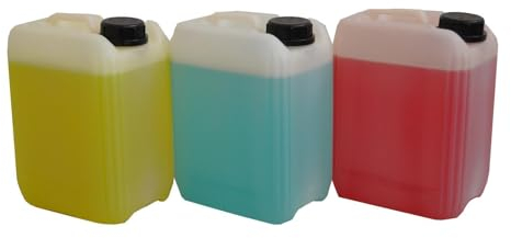 La zappa Bidon en plastique recyclé pour transport liquide et acide avec bouchon à vis (25 l, transparent)