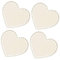 SEWACC 4 Stück Liebe Holzschnitzel Garnitur Körbe Rattan Herz Dekor Tasche Basis Shaper Haken Basis DIY Boden Shaper Tasche Boden Korb in Herzform Shaper Basis Tasche