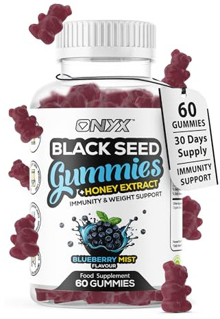 Black Seed Oil 2000mg Gummies - Natural Immune Support & Antioxidant Boost - 60 Vegan Gummys