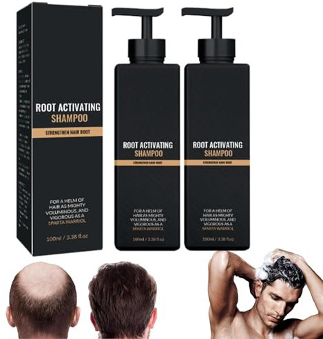 Root Activator Shampoo, Neues Shampoo, Haarshampoo nährt Ihre Kopfhaut und Ihr Haar, Haarwachstumsshampoo für dünner werdendes Haar und Haarausfall (2pcs)