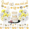 ALEGRE® Just Married Deko, Hochzeitsdeko Set, Mr & Mrs Deko Hochzeit Just Married Girlande Hochzeit Deko, Luftballons Hochzeit Boho Wedding Decoration, Hochzeit Dekoration Standesamt Deko