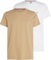 Tommy Jeans Uomo TJM 2PACK SLIM JERSEY TEE DM0DM15381, Beige (Gentle Gold / White 381), XXL
