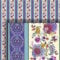 Melody Jane Dolls House Wallpaper Victorian Floral Stripe 1/2 inch 1:24 Miniature Print 591