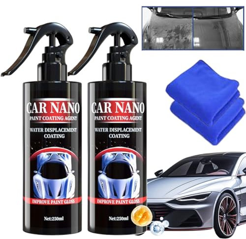 Nano Car Spray, 250ml High Protection Fast Coated Car Nano Spray, Car Nano Kratzer Spray, High Protection 3in1 Spray, Car Coating Spray Autokratzer-Reparaturpaste (2pc)