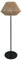 Lampadaire sans fil pied metal LED blanc et multicolore dimmable DARSON en corde de jute H151cm avec télécommande