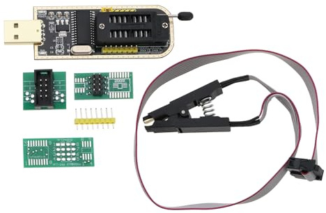 YINETTECH 1 Satz CH341A 24/25 Series EEPROM Flash BIOS USB-Programmierer mit SOIC8 SOP8-Adaptermodul für Motherboard-Routing-LCD-Panel-Programmierung