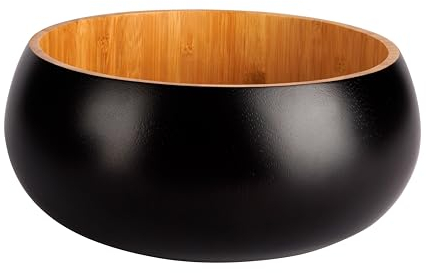 Cosy & Trendy Black&Wood Salatschüssel aus Bambus, D19,5 x 8 cm