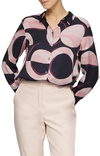 s.Oliver Blusenshirt mit Smok-Detail und Volantärmeln