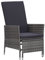 Garten-Liegestuhl mit Auflagen Poly Rattan Grau,310230