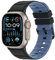 Tasikar Correa compatible con Apple Watch 49mm 46mm 45mm 44mm 42mm correa de transpirable de silicona para hombres y mujeres compatible con Apple Watch Ultra SE serie 10 9 8 7 6 5 4 3 1, Negro Azul