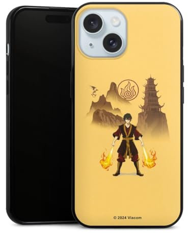 Slim Case extra dünn kompatibel mit Apple iPhone 15 Silikon Handyhülle schwarz Hülle Avatar - Der Herr der Elemente Zuko Offizielles Lizenzprodukt