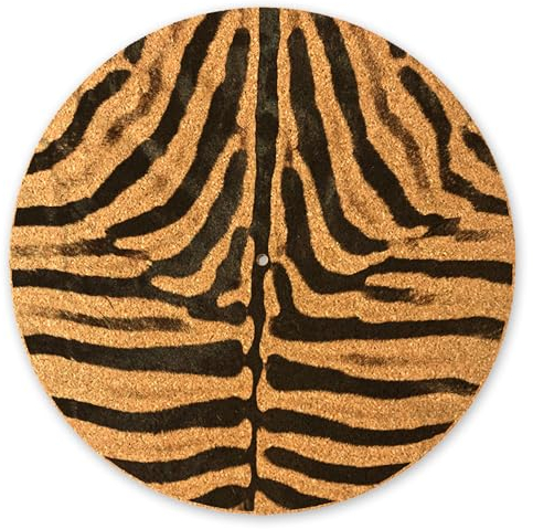 Next Ferry - Slipmat - Kork Zebra - Plattenspieler Matte aus Kork - Slipmats für Dj's - Plattentellerauflage für alle Plattenspieler Turntables