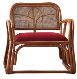 WHITEUQ Rattan Stuhl Tee Tisch Balkon Einzigen Sofa Rückenlehne Stuhl Sub Vintage Rattan Sessel Sub