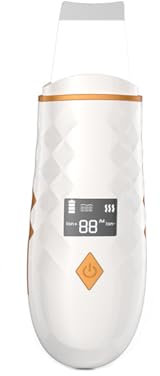 Meichoon Ultrasuoni pulizia del viso raschietto Scrubber Blackhead Remover Pore Cleanser per esfoliare la pelle liscia del viso NL38 Bianco