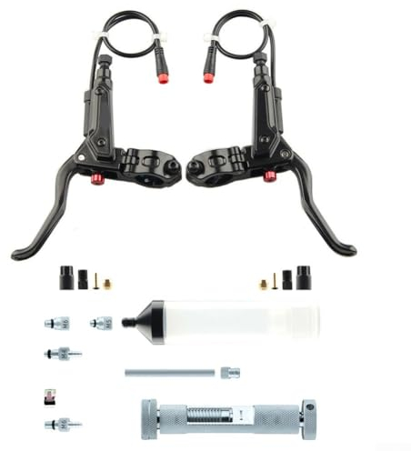 Zoegneer Leichter 2-poliger hydraulischer Bremshebel, Power-Off-Bremsgriff für E-Bike-Elektrofahrrad für Bafang-Hall-Motor (L+R mit Werkzeug)