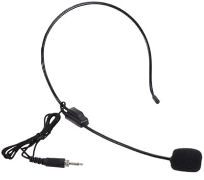 Angoily Headset Mikrofon mit Lautsprecher für Lehrer Schwarz | Tragbarer Sprachverstärker, Kunststoffgehäuse, Klare Tonaufnahme, für Unterricht und Präsentation
