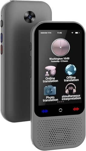 Duckdik Indiana, nouveau 2024, traducteur de langues par voix instantanée, traducteur simultané, pas besoin de Wi-Fi, traduction bidirectionnelle hors ligne en 14 langues (espagnol hors ligne) 138 en