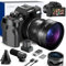 NBD 4K Digital Cameras for Photography - 48MP/60FPS Video Camera for Vlogging, WiFi & App Control, YouTube Vlogging Camera with 32GB TF Card. Wide-Angle & Macro Lens Included (Black)