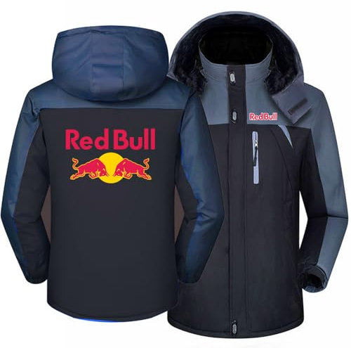 SIDHU Herren Skijacke Für Bull, Dicker Funktionsjacke Herren Winterjacke Fleece Lined Windjacke Männer Kapuzenjacken Mit Reißverschluss Winddicht Herren Schneejacke Wanderjacke Outdoorjacke,Black-M