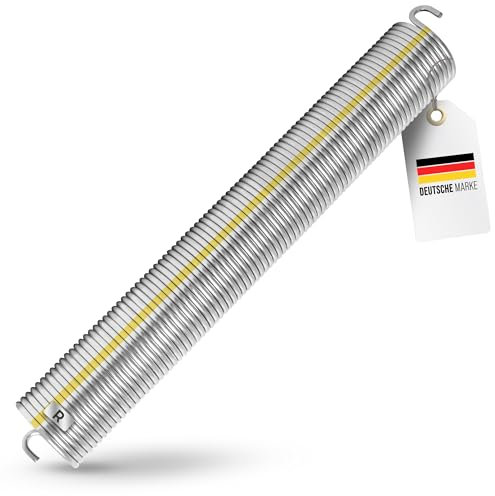 Molla di torsione per porta del garage Hörmann, disponibile in 16 diverse misure (R701/R20, 387 x 50 x 4,5 mm), molla di torsione zincata in acciaio molla, qualità OEM