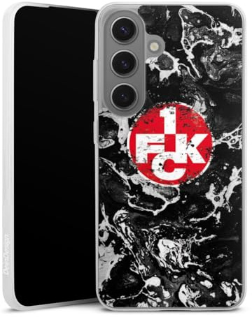 Slim Case kompatibel mit Samsung Galaxy S 25 Silikon Handyhülle transparent Hülle extra dünn 1. FC Kaiserslautern Muster Wappen
