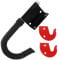 DOITOOL 1 Set Ladder Hook Heavy Coat Rack Stand Tool Utility Garage Hooks Lift Top Hinges Loft Ladder and Hatch Kit Garden Hose Trampoline Broom Gutter Ladders Ladder Stabilizer Iron Black