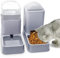 Automatic Cat Food Feeder with Cat Water Dispenser 2 Pack Dog Feeder and Water Dispenser in Set 1 Gallon x 2 for Small Medium Dog Puppy Kitten