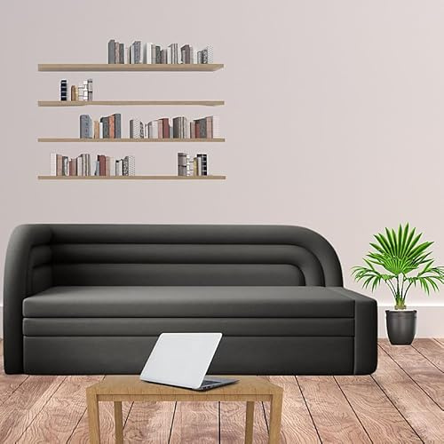 Agritrade AK Fabillo Teen Boys and Girls Bed with Storage Sleeping Surface 135 x 199 cm Dark Grey Left